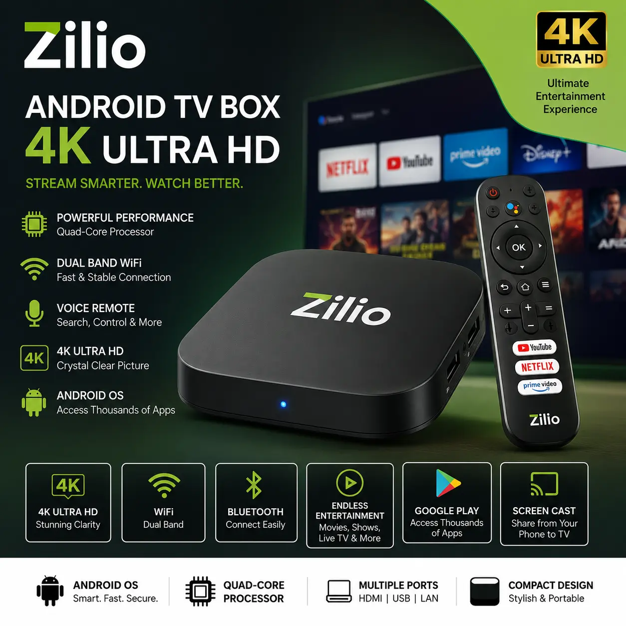 Android TV box with Croatia IPTV in 4K